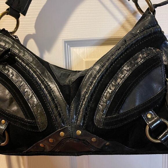 Steven by Steve Madden leather and suede boho shoulder   . - Picture 3 of 16